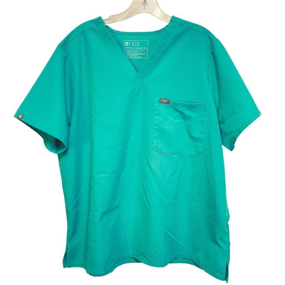 Figs Blue Boxy Relaxed T-Shirt Top